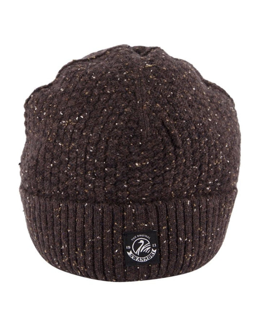 Swanndri Mens South Rd Waffle Beanie - Espresso