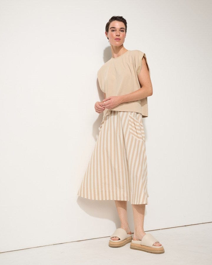 Load image into Gallery viewer, Marco Polo Womens Spliced Stripe Skirt
