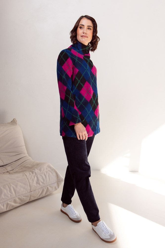 Load image into Gallery viewer, See Saw Womens 50% Boiled Wool 50% Poly/Acrylic Plaid Flannel Neck Coat
