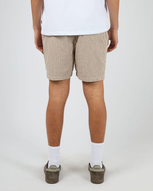 Silent Theory Mens Stripe Linen Short