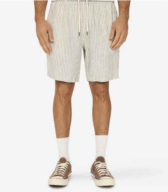 Silent Theory Mens Stripe Linen Short