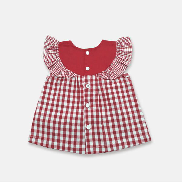 Load image into Gallery viewer, Love Henry Baby Girls Tasmin - Red Checks
