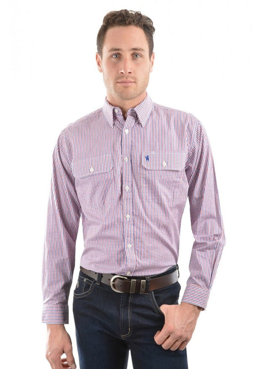 Thomas Cook Mens Wentworth Check 2-Pocket Long Sleeve Shirt