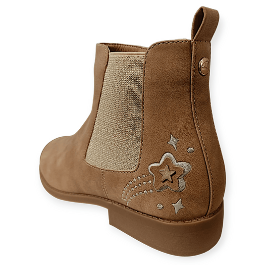 Clarks Girls Teagan Boot- Tan D+