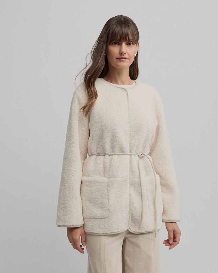 Load image into Gallery viewer, Yarra Trail Womens Teddy Coat - Ecru

