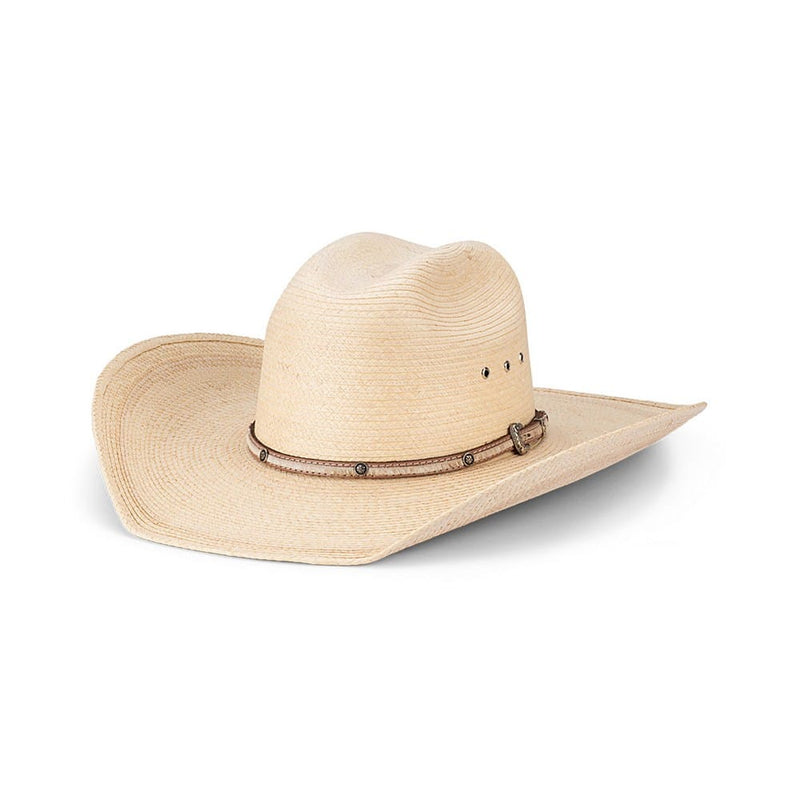 Load image into Gallery viewer, Avenel The Chuck Wagon Guatemalan Palm Leaf Western Hat - Natural
