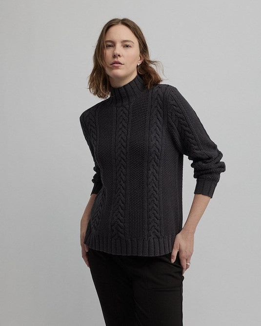Yarra Trail Womens Thesis Knit - Charcoal Marle