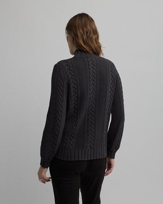 Yarra Trail Womens Thesis Knit - Charcoal Marle