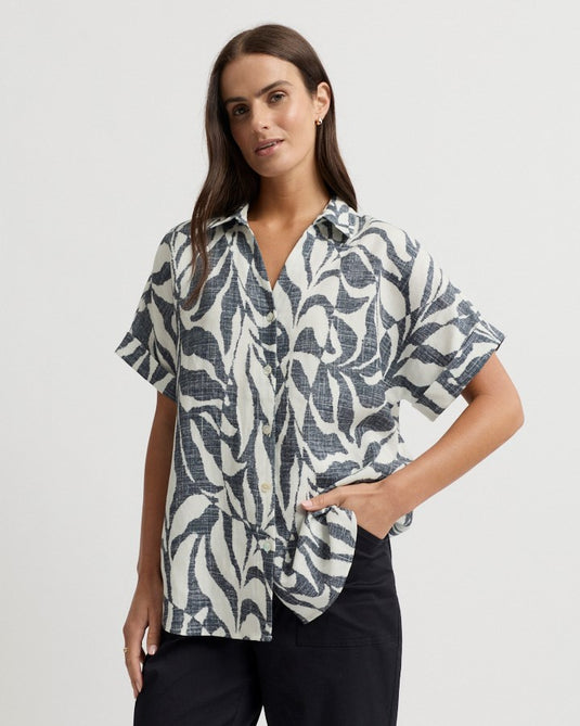 Yarra Trail Womens Tigre Short Sleeve Print Shirt
