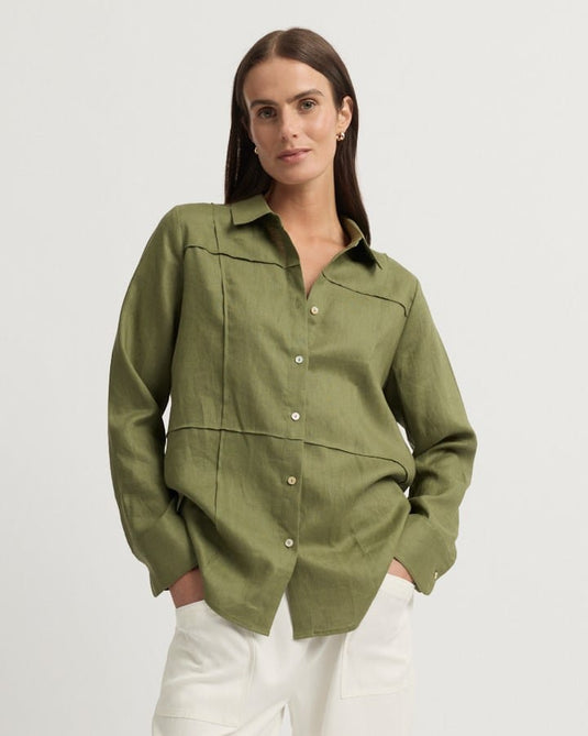 Yarra Trail Womens Tirari Pintuck Shirt