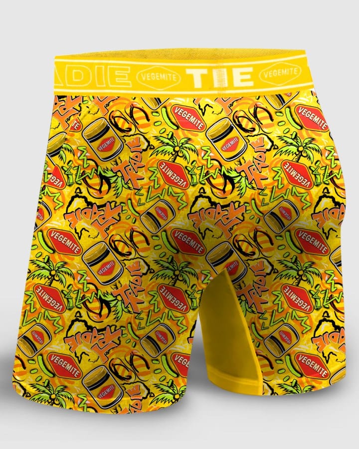 Load image into Gallery viewer, Tradie Mens Bamboo No Chafe Long Length Trunk - Vegemite
