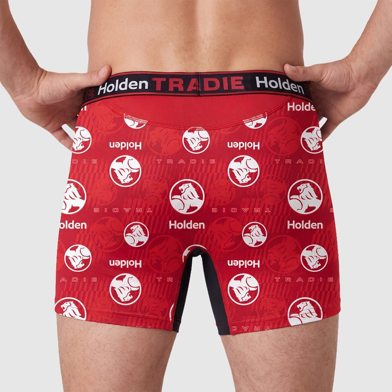Load image into Gallery viewer, Tradie Mens Bamboo No Chafe Mid Leg Boxer Brief - Holden - Lets Go There
