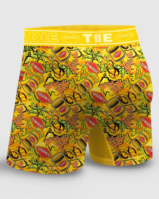 Tradie Mens Bamboo No Chafe Mid Length Trunk - Vegemite