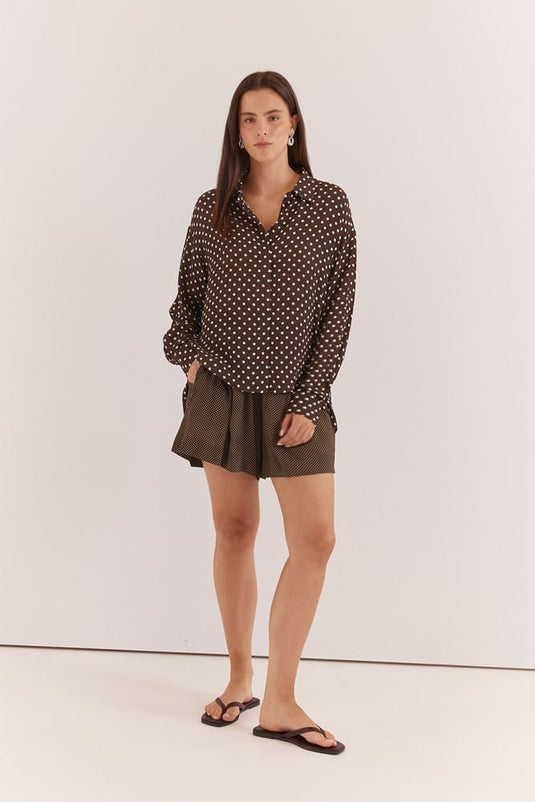 Sass Womens Joy Polka Dot Shirt