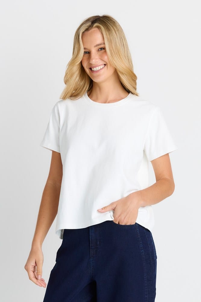 Load image into Gallery viewer, Betty Basics Womens Base Tee - White
