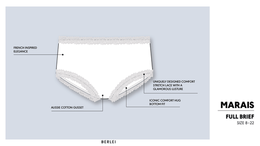 Berlei Womens Marais Full Brief - Black