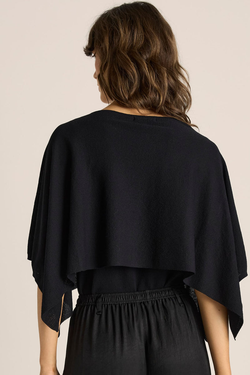 Load image into Gallery viewer, Fate &amp; Becker Womens Kora Cape Top - Black
