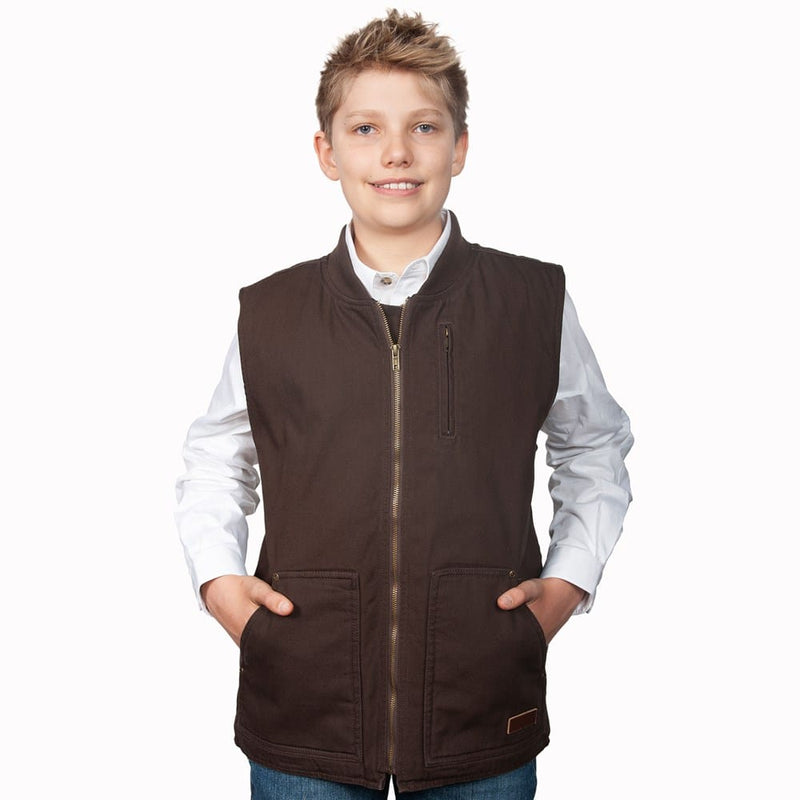 Load image into Gallery viewer, Just Country Kids Junior Diamantina Vest - Chocolate

