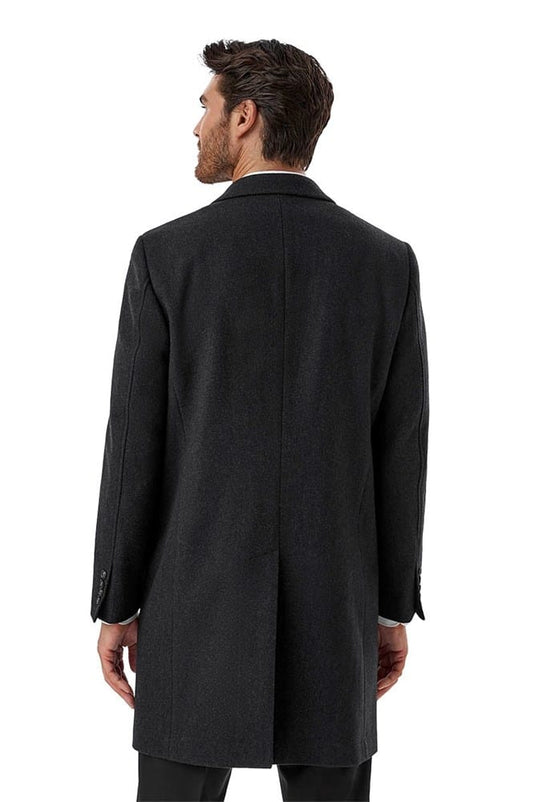 Cambridge Nottingham Modern Fit Coat In Charcoal