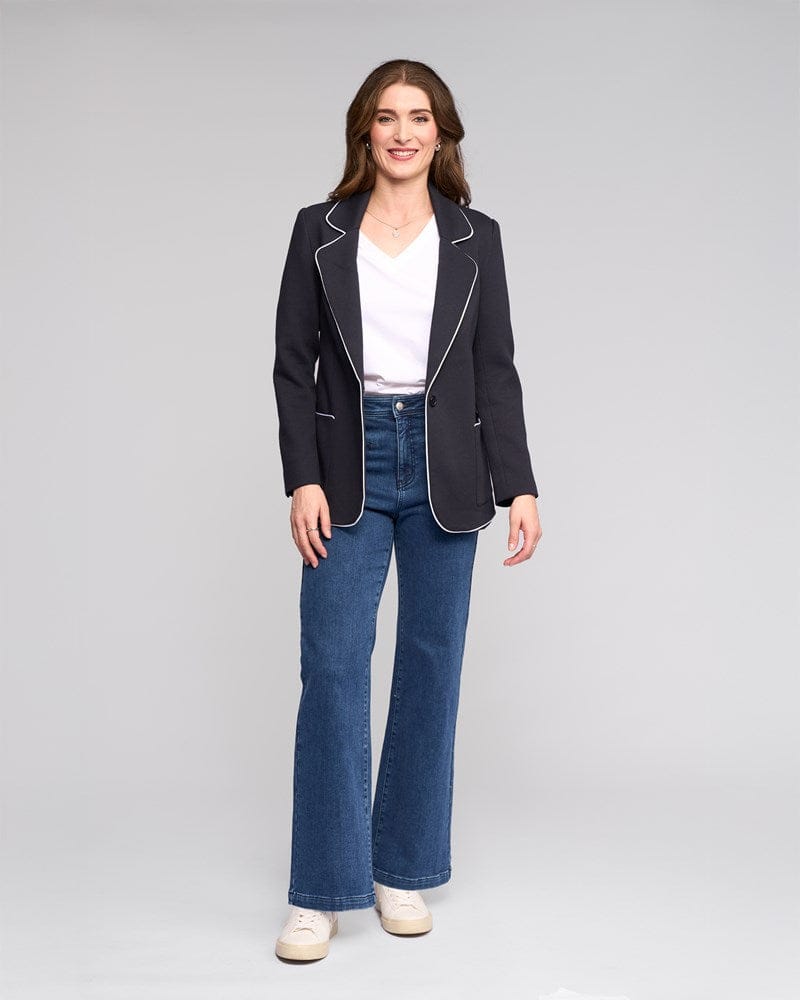 Load image into Gallery viewer, Vassali Womens Ora Knit Blazer
