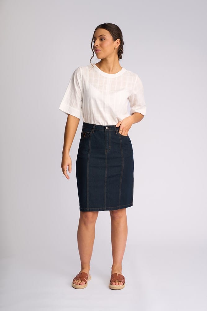 Load image into Gallery viewer, Vassalli Womens Poppy Denim Skirt
