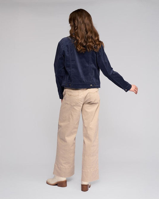 Vassalli Womens Core Cord Jacket - Slate