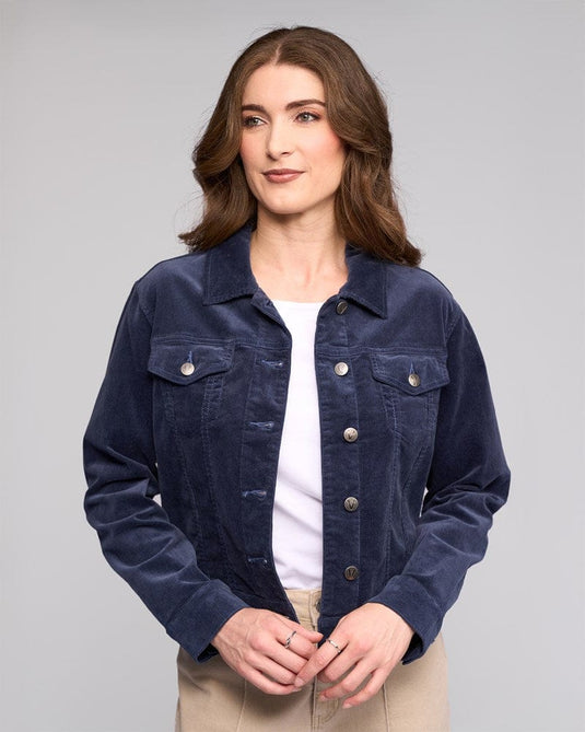 Vassalli Womens Core Cord Jacket - Slate