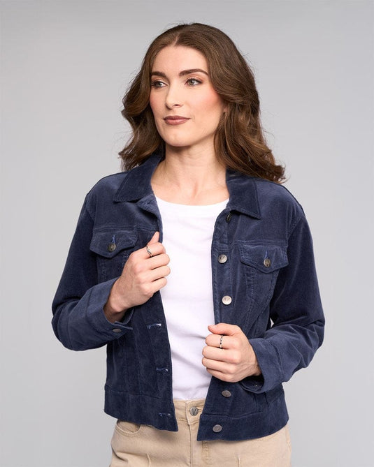 Vassalli Womens Core Cord Jacket - Slate