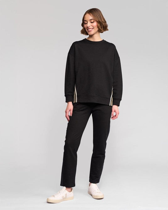 Vassalli Womens Zone Knit Sweater - Black