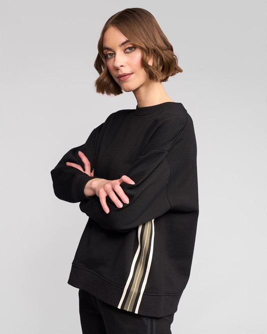 Vassalli Womens Zone Knit Sweater - Black