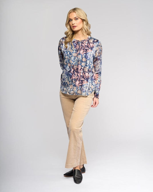 Vassali Womens Rhythm Chiffon Top