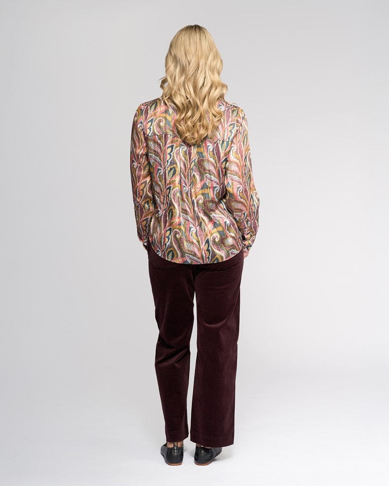 Load image into Gallery viewer, Vassali Womens Rhythm Chiffon Top - Sable
