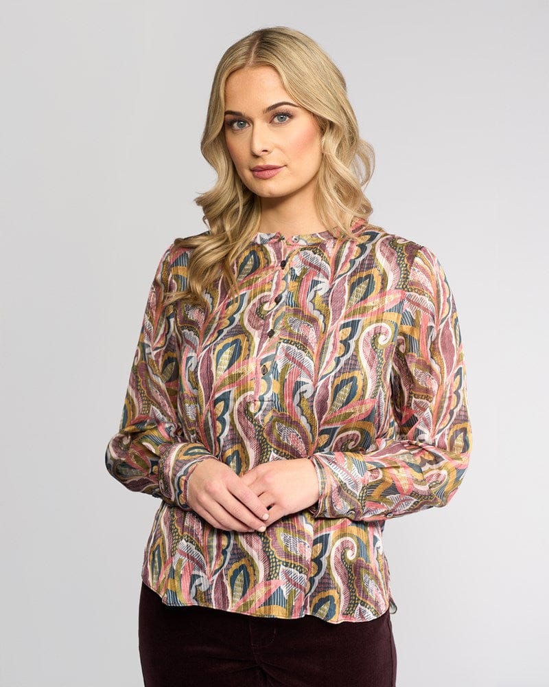 Load image into Gallery viewer, Vassali Womens Rhythm Chiffon Top - Sable
