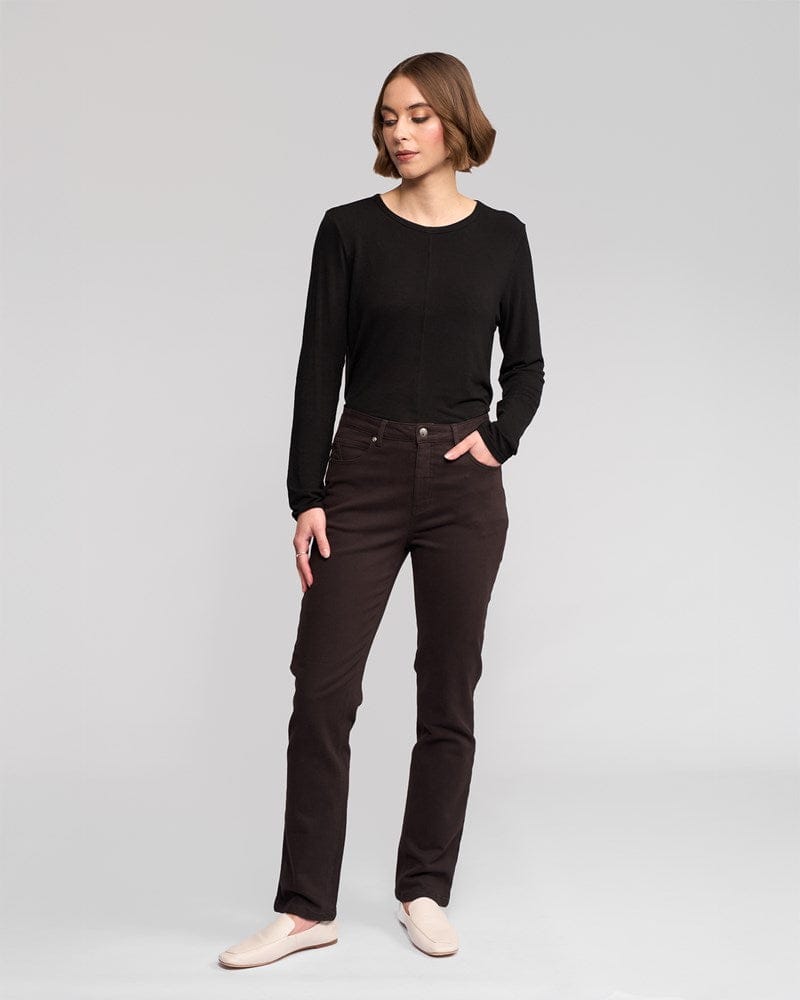 Load image into Gallery viewer, Vassali Womens Column Pant - Chocolate
