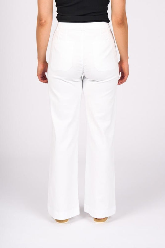 Vassalli Womens Casa Jean - White Denim