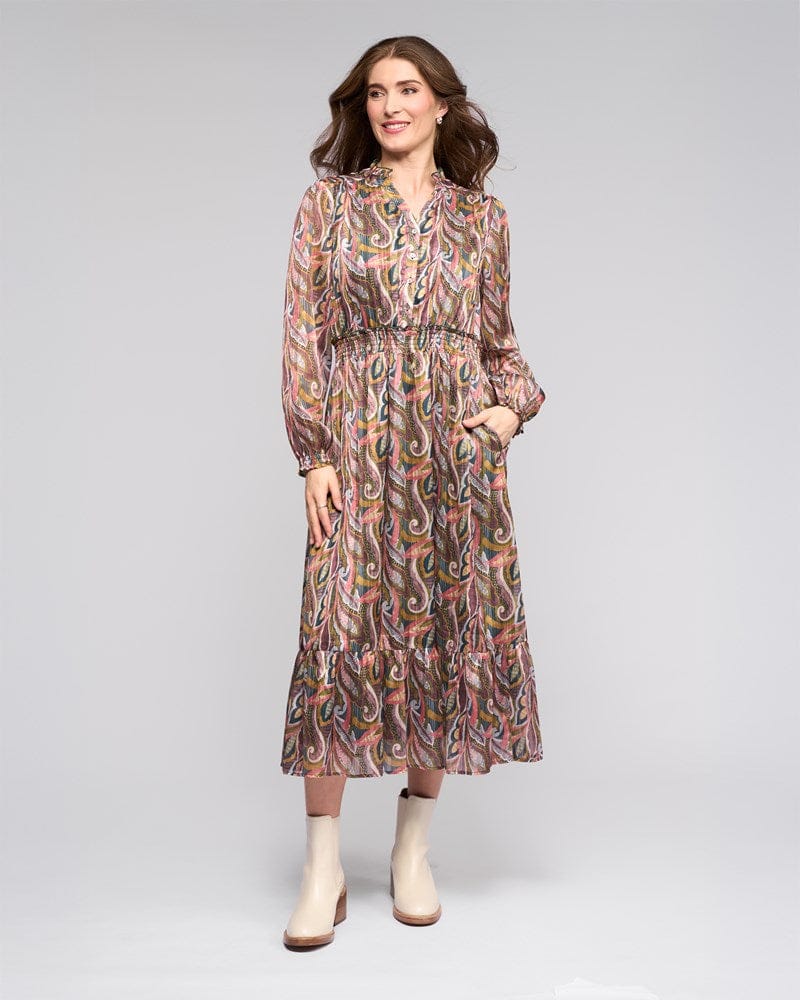 Load image into Gallery viewer, Vassali Womens Jane Chiffon Dress - Sable
