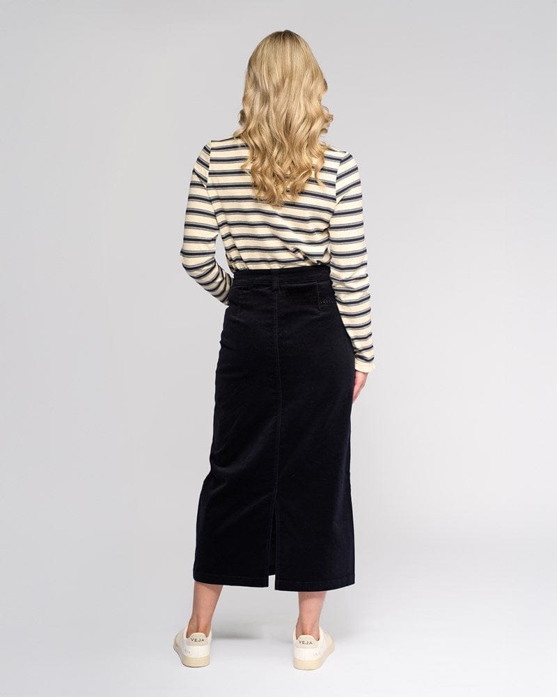 Load image into Gallery viewer, Vassalli Womens Lane Cord Skirt - Midnight
