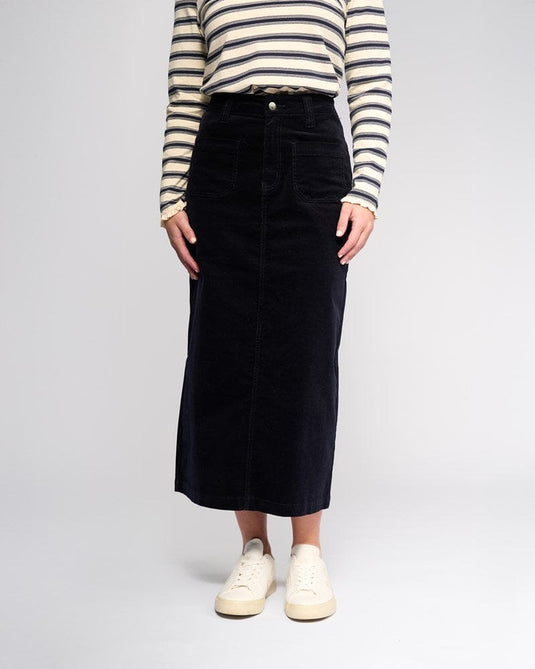 Vassalli Womens Lane Cord Skirt - Midnight