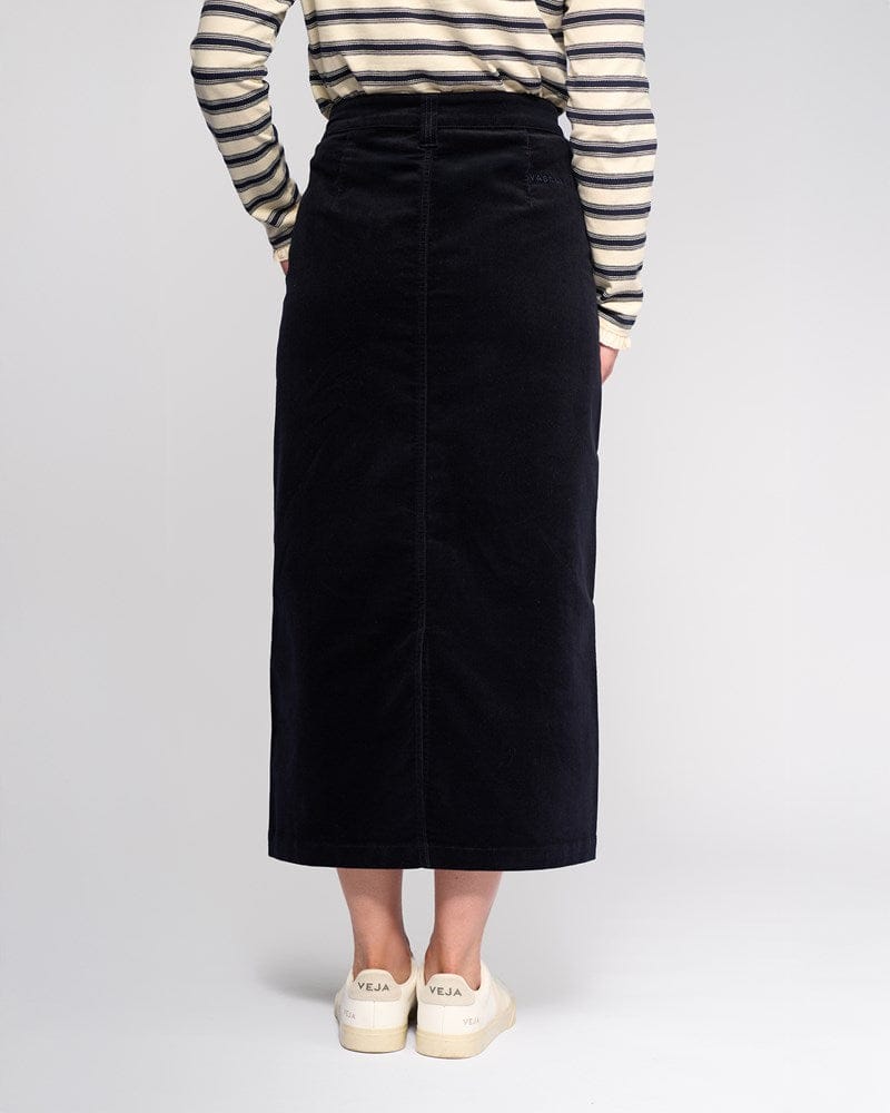 Load image into Gallery viewer, Vassalli Womens Lane Cord Skirt - Midnight
