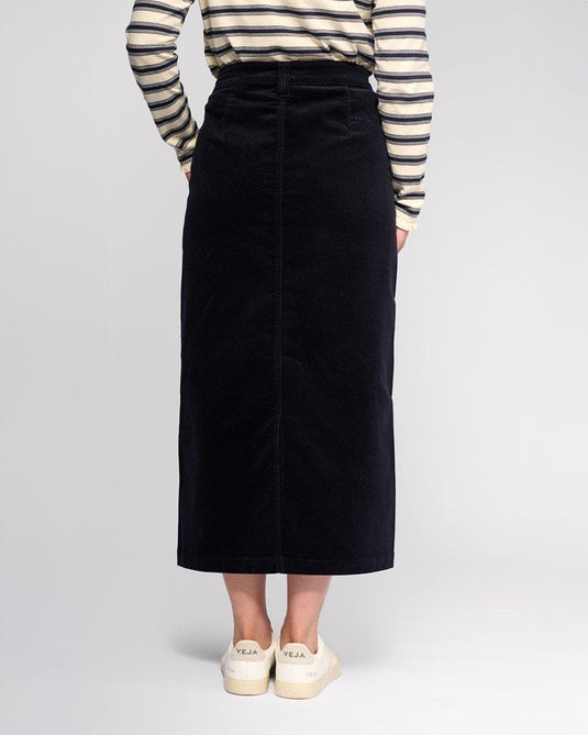 Vassalli Womens Lane Cord Skirt - Midnight