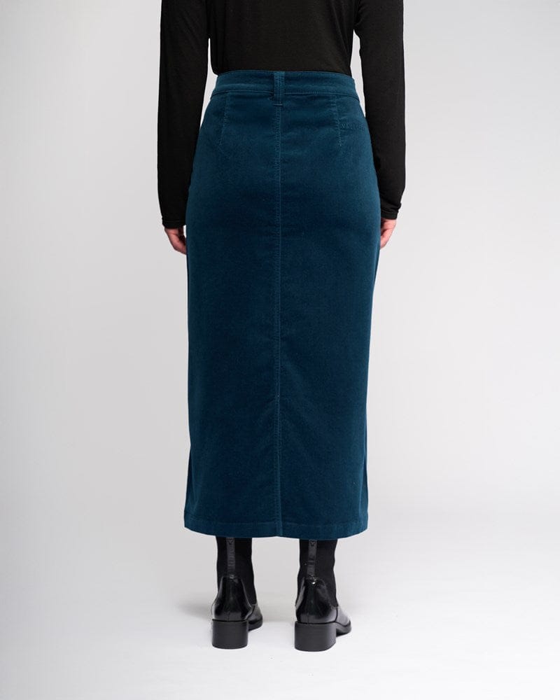 Load image into Gallery viewer, Vassalli Womens Lane Cord Skirt - Petrol
