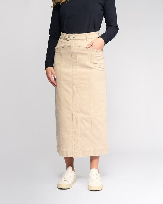 Vassalli Womens Rook Denim Skirt - Oat Denim