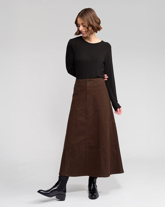 Vassalli Womens Akari Skirt - Chocolate