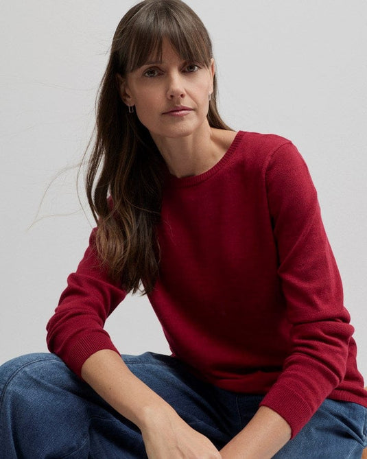 Yarra Trail Womens Villa Knit - Cherry