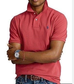 Ralph Lauren Mens Custom Slim Fit Jersey Crewneck T-Shirt - Dark Vintage Heather