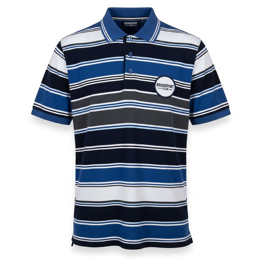 Bridgeport Mens Double Mercerized Polo-Navy