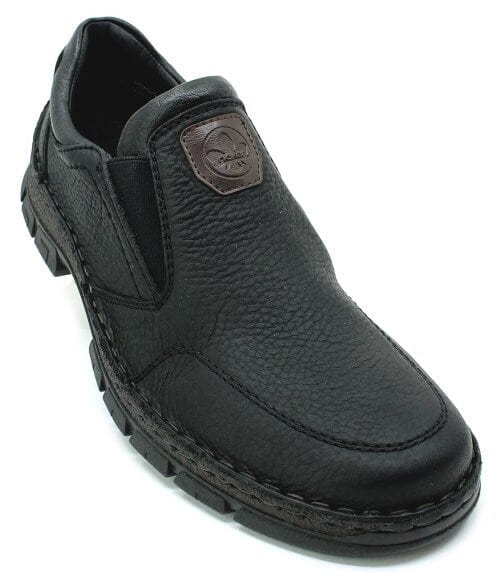 Load image into Gallery viewer, Rieker Mens Moccasins Black Leather Shoes
