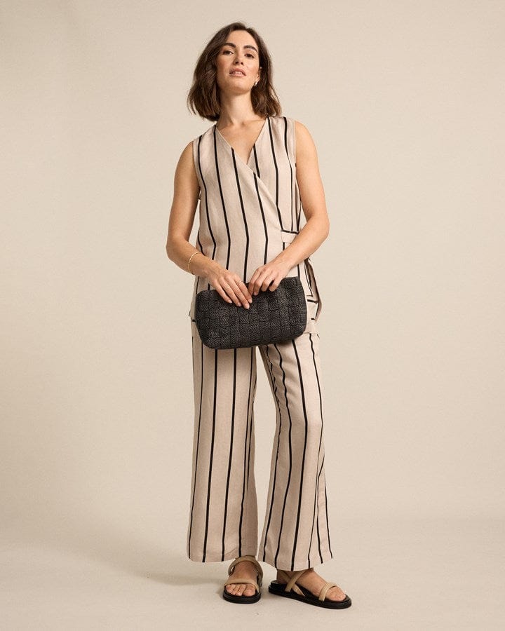 Load image into Gallery viewer, Marco Polo Womens Sleeveless Stripe Wrap
