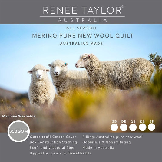 Renee Taylor 350 GSM Merino Wool Quilts