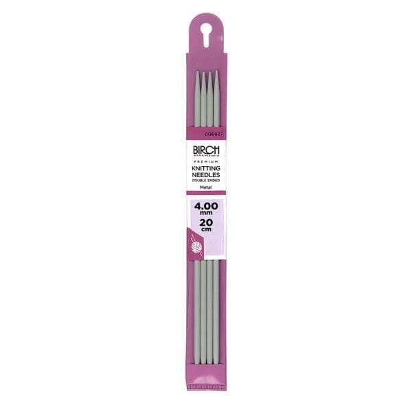 Birch Double Ended Knitting Needles (Anodised, 4 Pack)